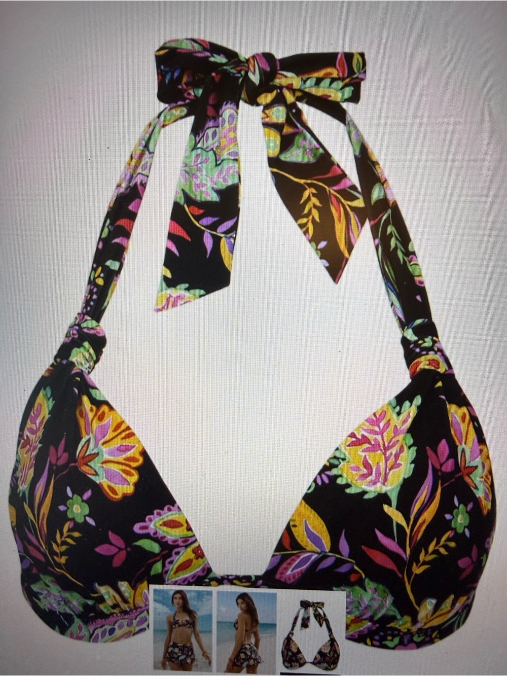 Venus: Goddess Push-Up Bikini Top - Field Floral (36 DDD) - Picture 5 of 7